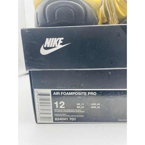 Nike Air Foamposite Pro Metallic Gold (2017) Size 12 With Original Box main image 4